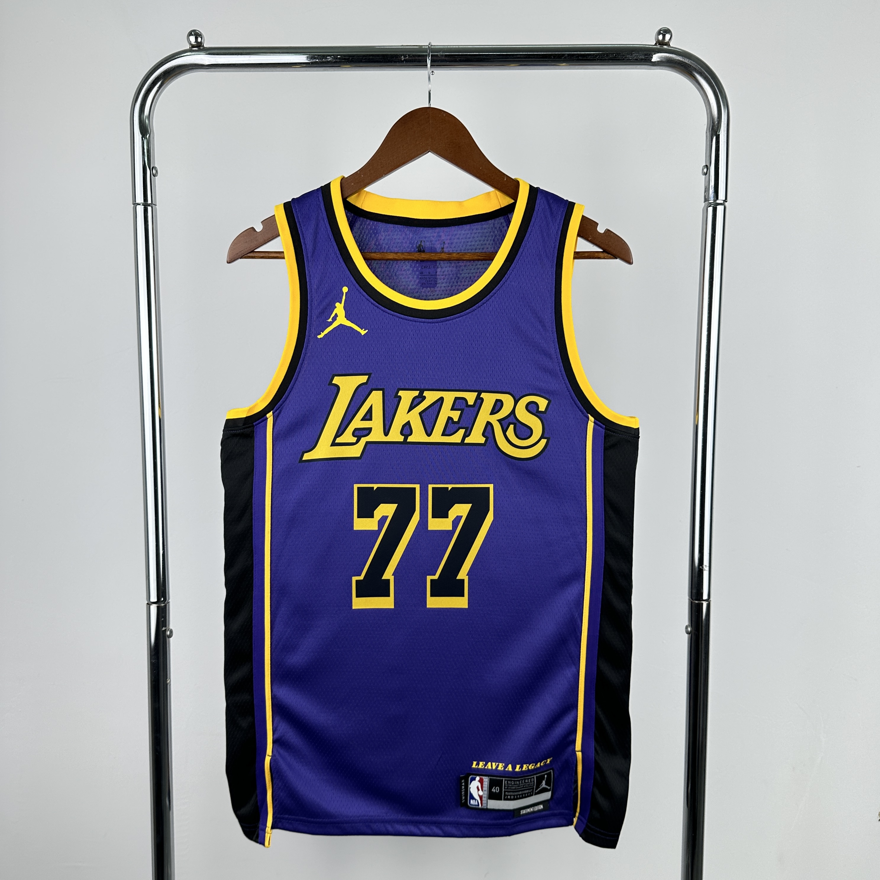 Men Los Angeles Lakers #77 Doncic Purple Jordan style 2025 NBA Jersey